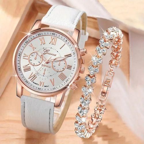 Mode 2 En 1 Montre De Mode Pour Femmes + Bracelet-26