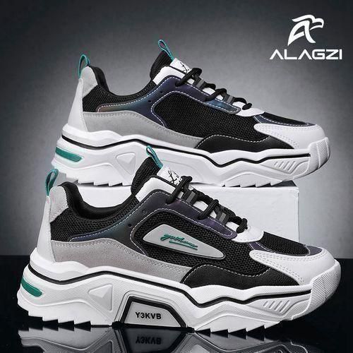 ALagzi 2025 Chaussures décontractées pour hommes Sci-Fi Warrior Sneakers de course - Noir/Vert