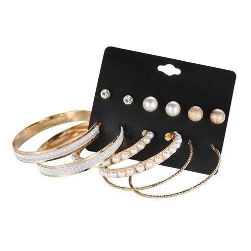 Bijoux Mode Ensemble Or De Boucles D'oreilles Femme 6 Paires - Image 3