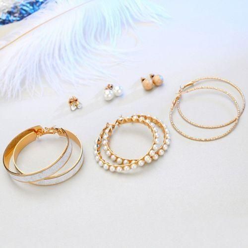 Bijoux Mode Ensemble Or De Boucles D'oreilles Femme 6 Paires - Image 4