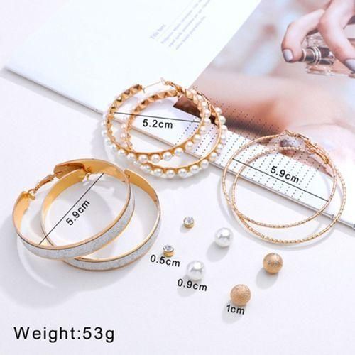 Bijoux Mode Ensemble Or De Boucles D'oreilles Femme 6 Paires - Image 6