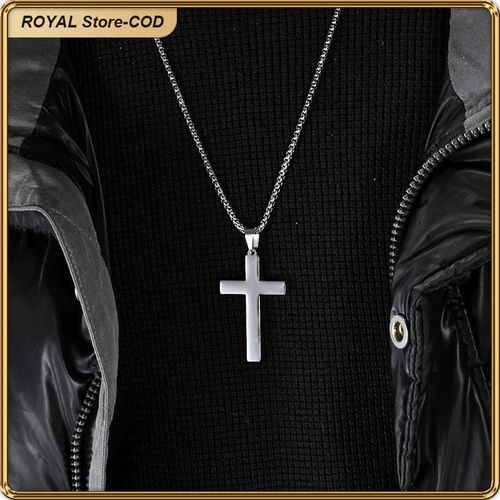 ASHION Pendentif En Croix Homme - Collier - Image 5