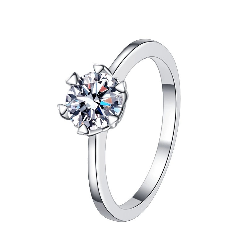 Anneau de fiancailles ajustable en argent sterling S925 Brilliant Destiny 2025 - Image 1