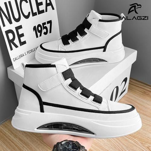 Chaussures Hautes Tendance Pour Hommes - Noir Et Blanc