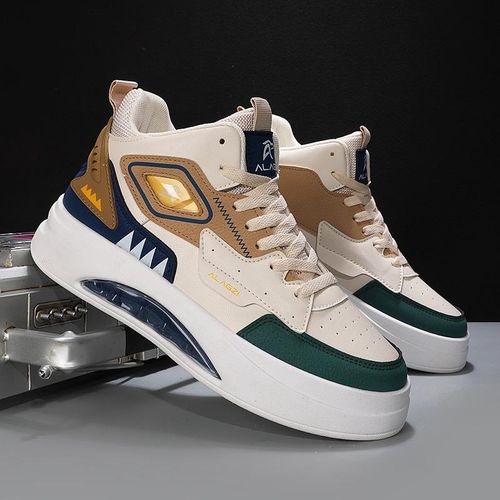 Chaussures Hautes Tendance Pour Hommes - Blanc - miniature 4