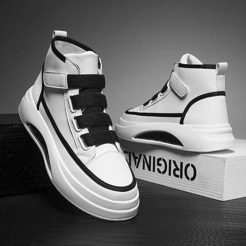 Chaussures Hautes Tendance Pour Hommes - Noir Et Blanc - miniature 3