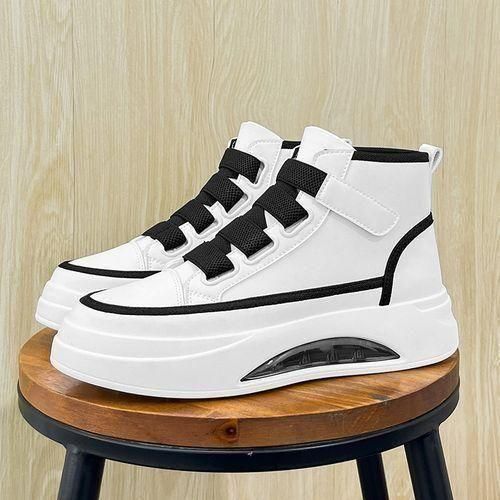 Chaussures Hautes Tendance Pour Hommes - Noir Et Blanc - miniature 4