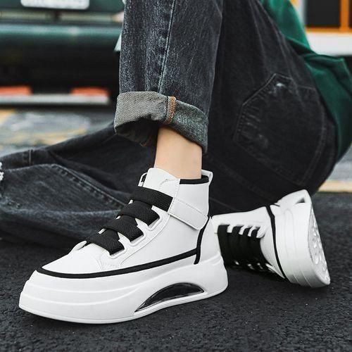 Chaussures Hautes Tendance Pour Hommes - Noir Et Blanc - miniature 7