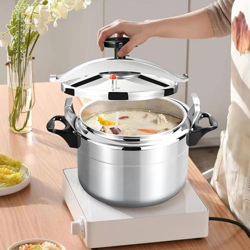 Cocotte Minute 7 Litres Autocuiseurs Aluminium avec Système Couvercle à Verrouillage Sécurisé, Double Poignée, Multicuiseur à Cuisson Convient pour Cuisinière à Gaz