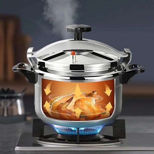 Cocotte Minute 7 Litres Autocuiseurs Aluminium avec Système Couvercle à Verrouillage Sécurisé, Double Poignée, Multicuiseur à Cuisson Convient pour Cuisinière à Gaz - miniature 2