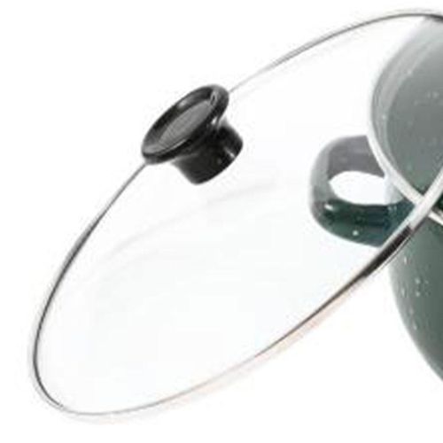 3-Piece Green Enamel Stock Pot Set - Durable Steel, 16cm, 18cm, 20cm, Non-Stick, Multi-Functional - miniature 7