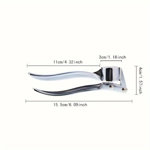 ShebSheb Presse-ail et broyeur de cuisine – hachoir à ail et écrase-gingembre en alliage robuste avec poignée ergonomique, compatible lave-vaisselle - miniature 6