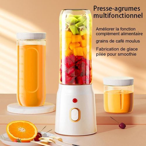 Petit presse-agrumes portable rechargeable avec fonction de broyage de glace