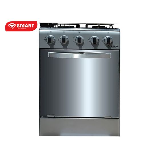 SMART TECHNOLOGY Cuisinière - Gaz 4 Feux Avec Four STC-5050S - Inox/Gris - Garantie 6 Mois