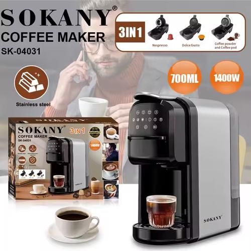 Sokany Machine à Café Espresso 3 EN 1