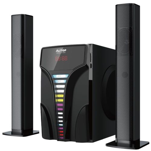Woofer ALITOP SP-5209 - Home Cinéma & Chaîne HI-FI - Son Puissant & Basse Profonde - Noir