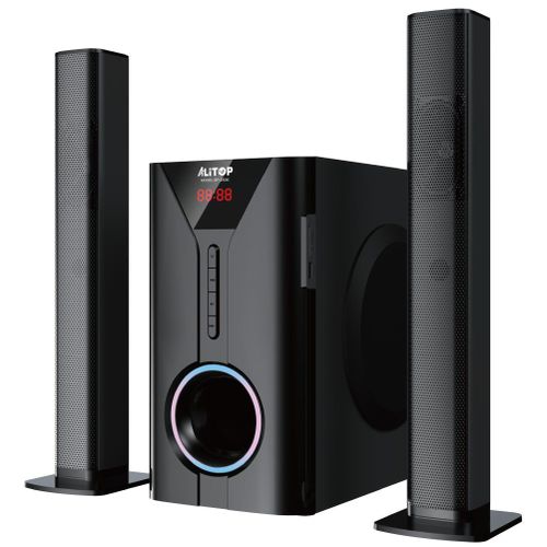 Woofer ALITOP SP-2506 - Home Cinéma & Chaîne HI-FI - Son Puissant & Basse Profonde - Noir