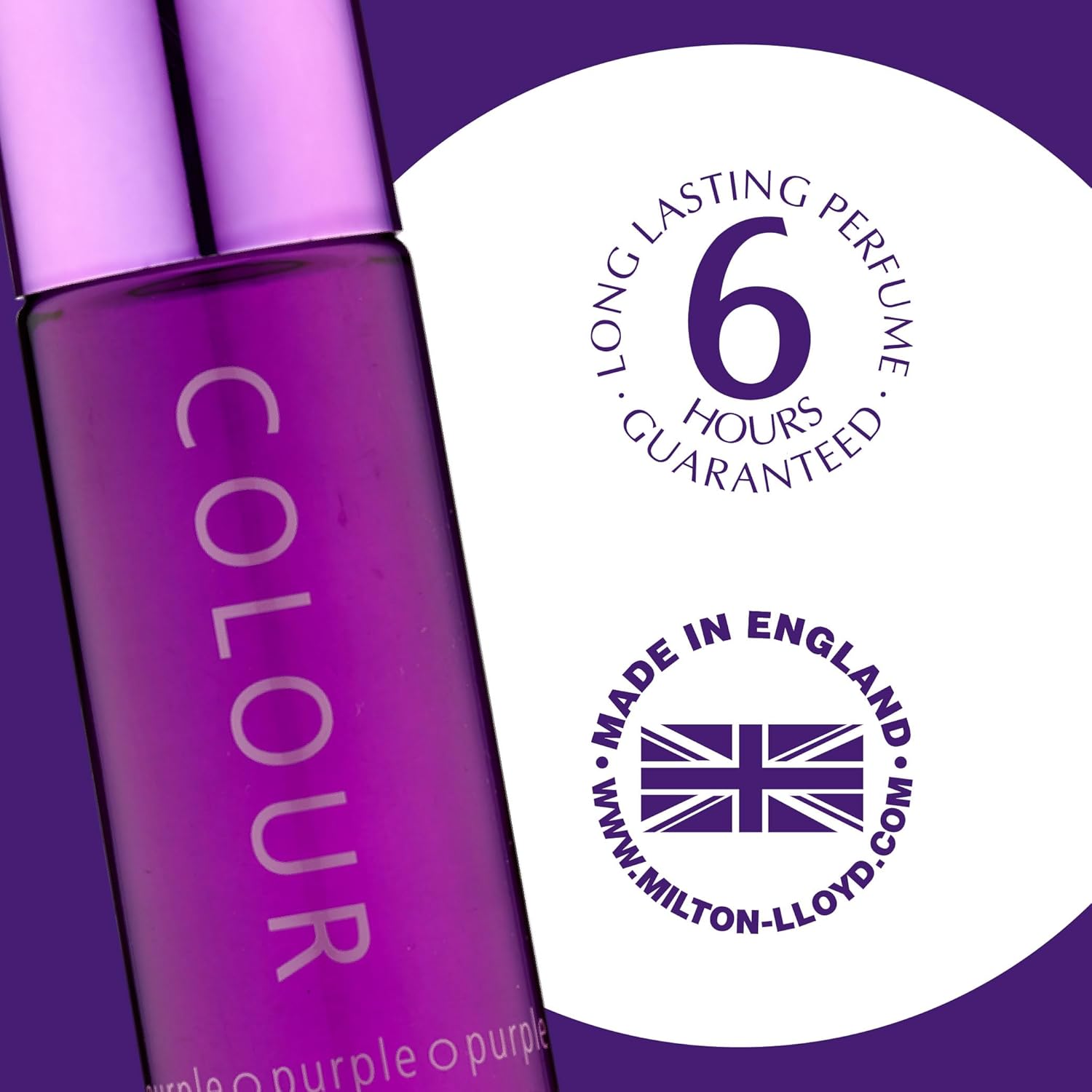 COLOUR ME Milton Lloyd Purple (Violet) Parfum De Toilette Spray for Ladies 50 ml