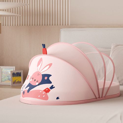 Berceau Couffin Rose pour bébé , la Tente Moustiquaire de Voyage Pliable "Petit Lapin".