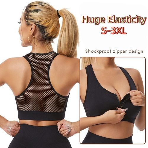 Femmes réglable fermeture éclaire avant tous les jours soutien-gorge sous-vêtements respirants