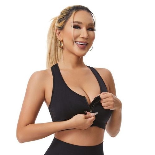 Femmes réglable fermeture éclaire avant tous les jours soutien-gorge sous-vêtements respirants - miniature 4